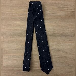 Calvin Klein Navy Tie with White Diamonds